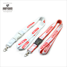 Customized Polyester Lanyard Sewn with Satin Ribbon